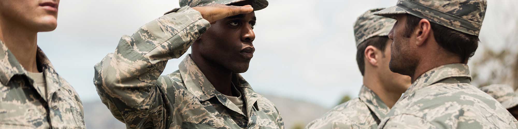 Army Cadet at Attention